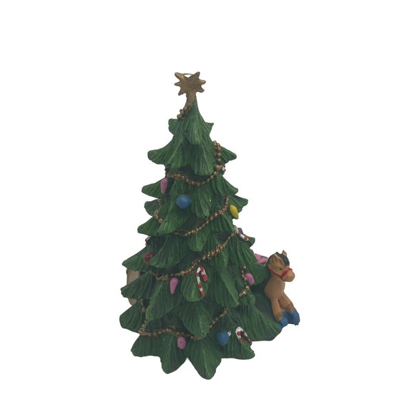 Resin 6.5 Decorated Christmas Tree With Presents Underneath by Collections Etc. - Picture 7 of 13